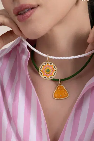BUDDHA MAMA Diamond Clementine Mandala Pendant | Thumbnail 3