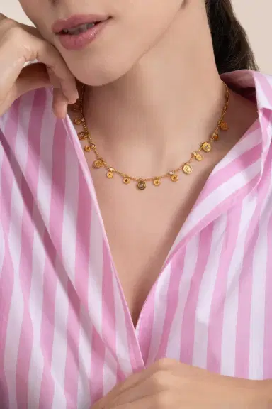 BUDDHA MAMA Diamond Coin Necklace | Thumbnail 2