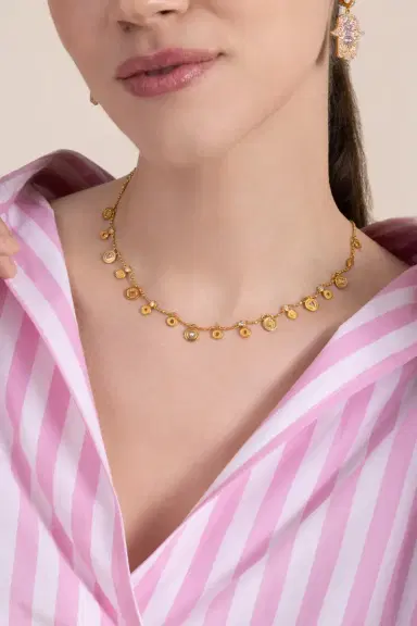 BUDDHA MAMA Diamond Coin Necklace | Thumbnail 4