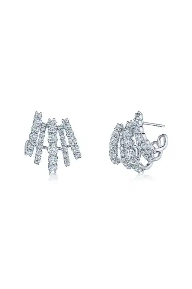 KWIAT Diamond Five Row Ear Cuff Earrings - White Gold | Thumbnail 1