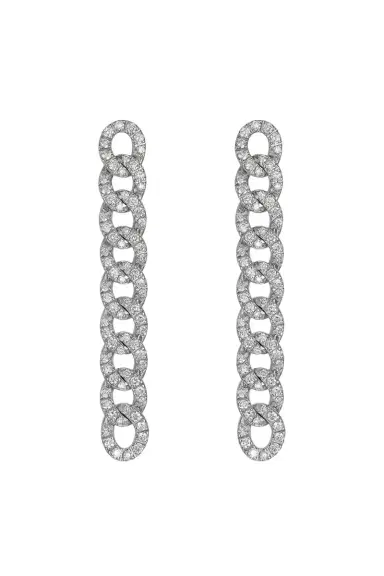 Zydo Diamond Groumette Chain Drop Earrings | Thumbnail 1 Zydo Diamond Groumette Chain Drop Earrings | Thumbnail 1