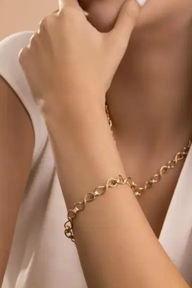 EDINA KISS Diamond Large Double Paisley Bracelet | Thumbnail 2