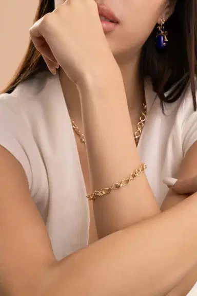 EDINA KISS Diamond Large Double Paisley Bracelet | Thumbnail 4