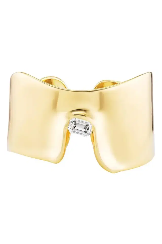 Uniform Object Diamond Shield Cuff Bracelet