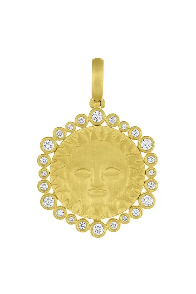 LEIGH MAXWELL Diamond Small Sun Halo Pendant