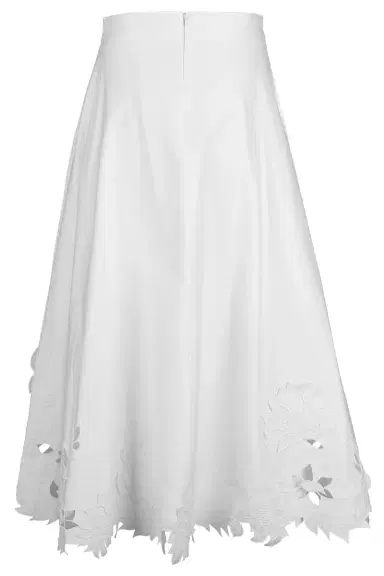 Oscar de la Renta Embroidered Floral Circle Midi Skirt | Thumbnail 6 Oscar de la Renta Embroidered Floral Circle Midi Skirt | Thumbnail 6