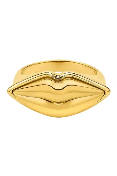 EDINA KISS Gold Lip Ring | Thumbnail 1 EDINA KISS Gold Lip Ring | Thumbnail 1