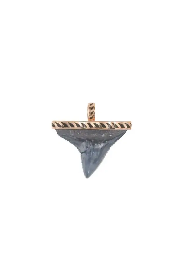 DEZSO BY SARA BELTRAN Grande Black Shark Tooth Pendant