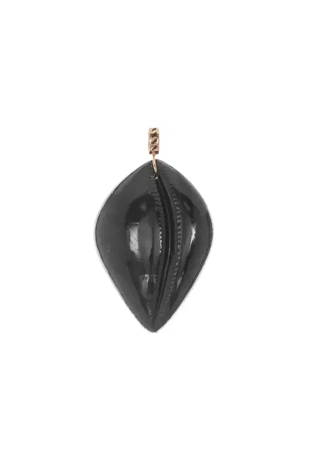 DEZSO BY SARA BELTRAN Grande Blue Tiger Eye Cowry Pendant