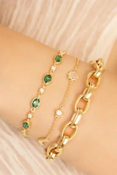 MONICA RICH KOSANN Green Tourmaline Tennis Bracelet | Thumbnail 2