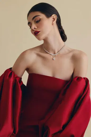 PHILLIPS HOUSE Heart Diamond Graduated Riviera Necklace | Thumbnail 2