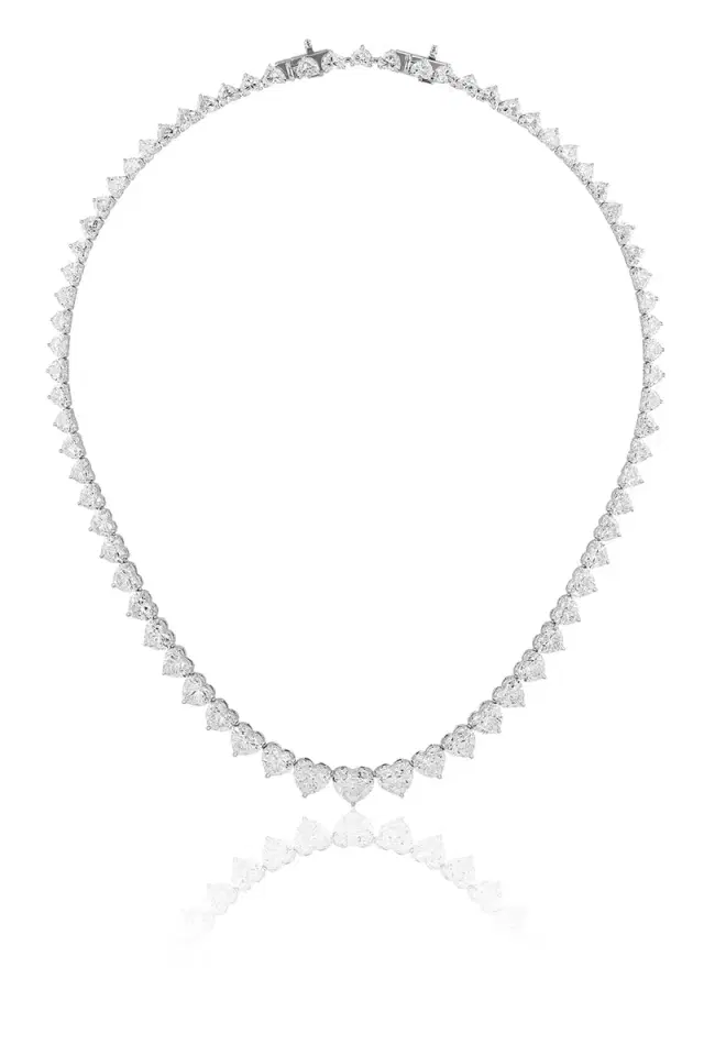 PHILLIPS HOUSE Heart Diamond Graduated Riviera Necklace