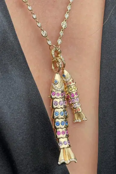 Eden Presley Large Pastel Swedish Fish Pendant | Thumbnail 2