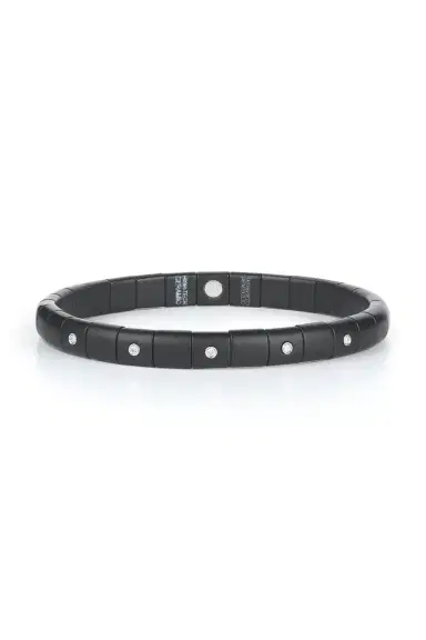 ROBERTO DEMEGLIO Matte Black Ceramic Five Diamond Bezel Pura Bracelet | Thumbnail 1