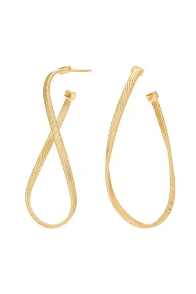MARCO BICEGO Medium Twisted Irregular Marrakech Hoop Earrings | Thumbnail 1