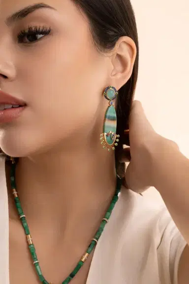 EDINA KISS Opal Evil Eye Drop Earrings | Thumbnail 2 EDINA KISS Opal Evil Eye Drop Earrings | Thumbnail 2