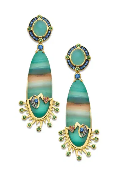EDINA KISS Opal Evil Eye Drop Earrings | Thumbnail 1 EDINA KISS Opal Evil Eye Drop Earrings | Thumbnail 1