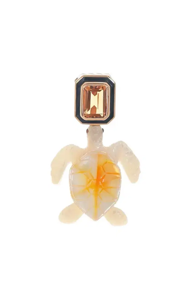 DEZSO BY SARA BELTRAN Pearl Citrine Turtle Pendant