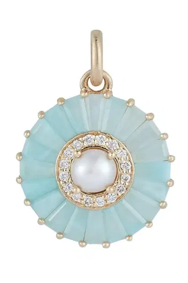 Storrow Pearl Diamond Turquiose Emily Charm | Thumbnail 1