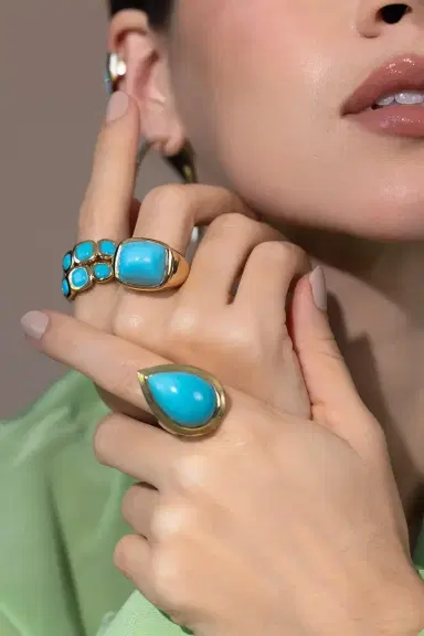 Robinson Pelham Pearshape Turquoise Ring | Thumbnail 2 Robinson Pelham Pearshape Turquoise Ring | Thumbnail 2
