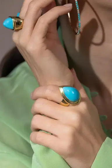Robinson Pelham Pearshape Turquoise Ring | Thumbnail 5 Robinson Pelham Pearshape Turquoise Ring | Thumbnail 5
