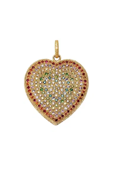 Carolina Bucci Rainbow Pavé Cuore Pendant | Thumbnail 1