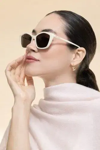 Saint Laurent Rectangle Sunglasses - Ivory Black | Thumbnail 2 Saint Laurent Rectangle Sunglasses - Ivory Black | Thumbnail 2
