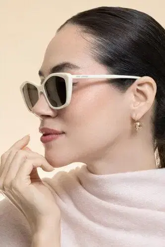 Saint Laurent Rectangle Sunglasses - Ivory Black | Thumbnail 6 Saint Laurent Rectangle Sunglasses - Ivory Black | Thumbnail 6