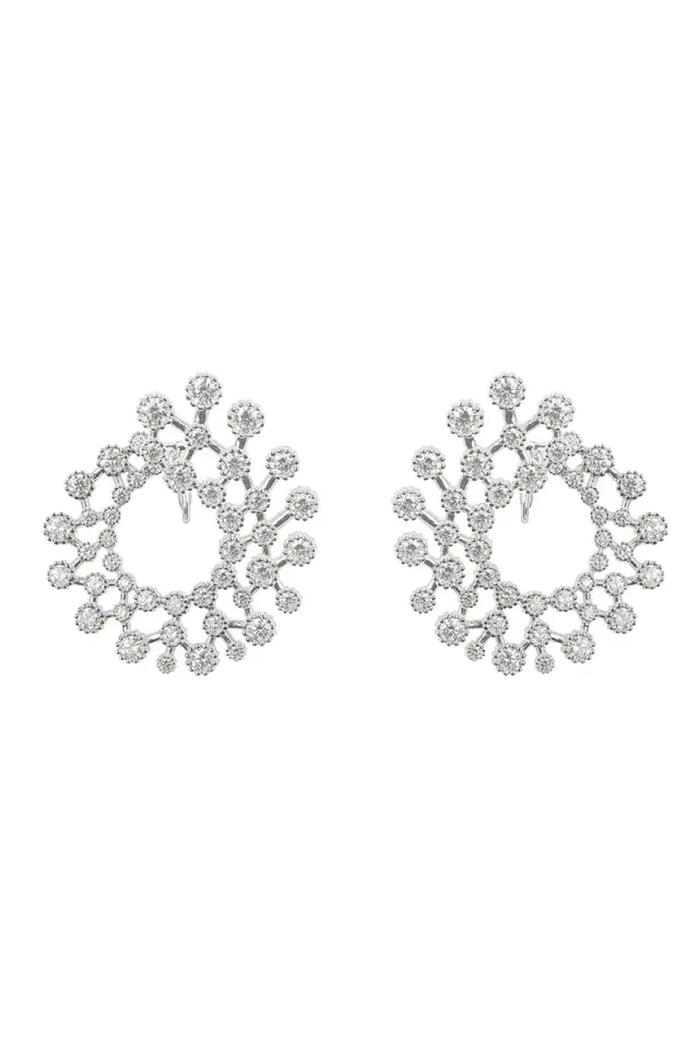Zydo Round Diamond Wrap Earrings