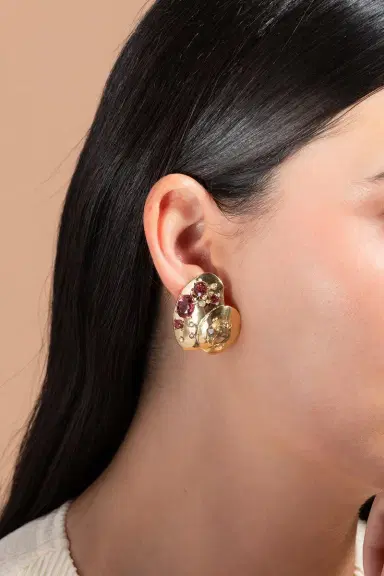 CAROL KAUFFMANN Rubellite Citrine Rocks Earrings | Thumbnail 5 CAROL KAUFFMANN Rubellite Citrine Rocks Earrings | Thumbnail 5