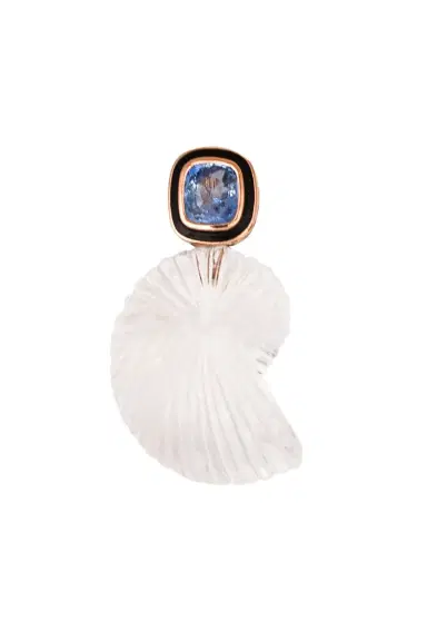 DEZSO BY SARA BELTRÁN Sapphire Nautilus Shell Pendant | Thumbnail 1