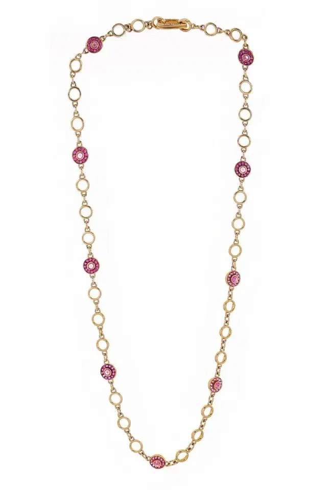 EDINA KISS Sapphire Rollerskate Wheel Necklace