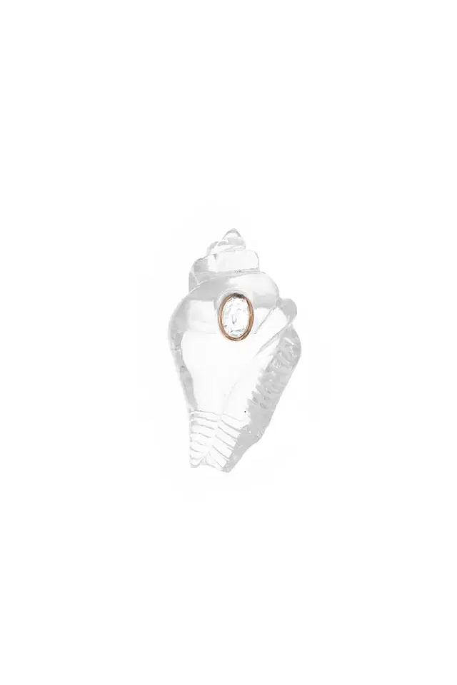 DEZSO BY SARA BELTRAN Sillimanite Clear Shell Bead