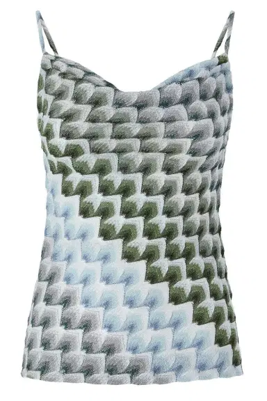 Missoni Sleeveless Knit Top - Green Light Blue White | Thumbnail 1 Missoni Sleeveless Knit Top - Green Light Blue White | Thumbnail 1