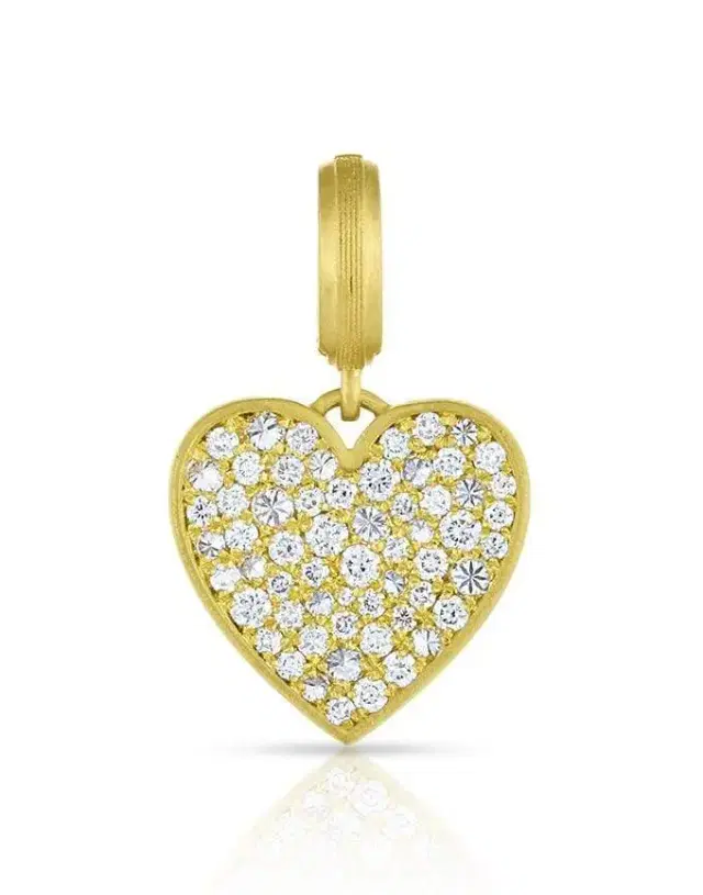 LEIGH MAXWELL Small Heart Diamond Pendant