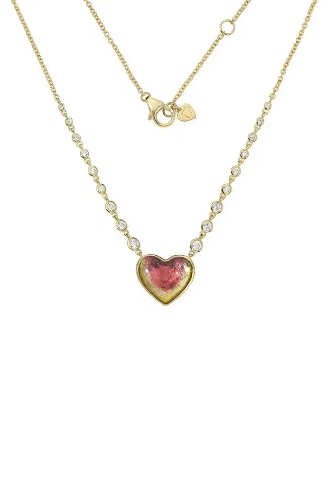 Eden Presley Tourmaline Heart Necklace