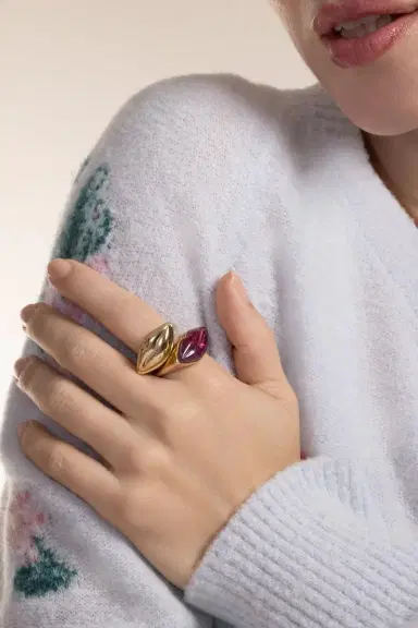 EDINA KISS Tourmaline Lip Ring | Thumbnail 3