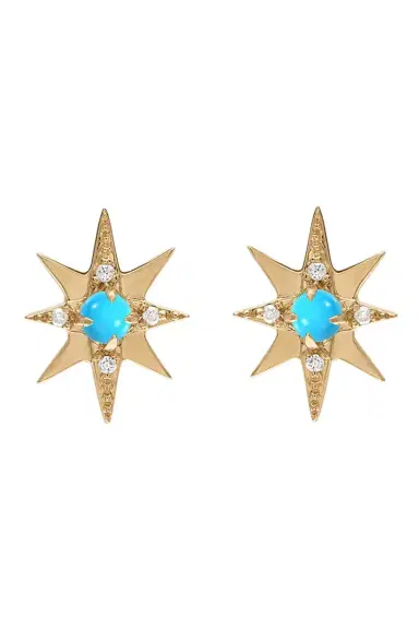 Eden Presley Turquoise Small Starburst Stud Earrings | Thumbnail 1 Eden Presley Turquoise Small Starburst Stud Earrings | Thumbnail 1
