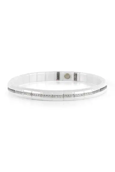 ROBERTO DEMEGLIO White Ceramic Eternity Pura Stretch Bracelet | Thumbnail 1