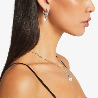 Jimmy Choo Heart Hoops Earrings | Thumbnail 3