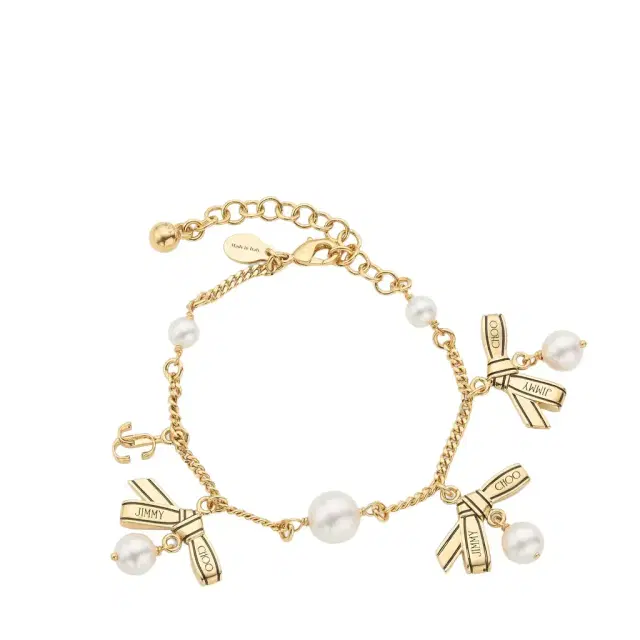 Jimmy Choo Multi Charm Ribbon Bracelet