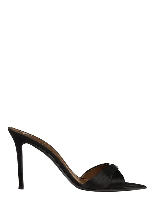 Giuseppe Zanotti Women's Intrigo 90MM Silk Stiletto Mules - Nero