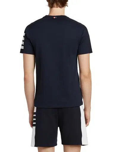 Thom Browne Men's Cotton 4-Bar Stripe T-Shirt | Thumbnail 5 Thom Browne Men's Cotton 4-Bar Stripe T-Shirt | Thumbnail 5