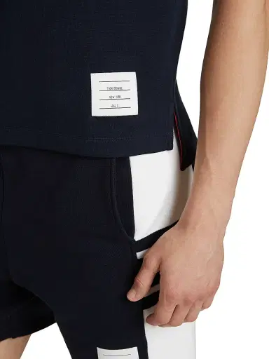 Thom Browne Men's Cotton 4-Bar Stripe T-Shirt | Thumbnail 6 Thom Browne Men's Cotton 4-Bar Stripe T-Shirt | Thumbnail 6