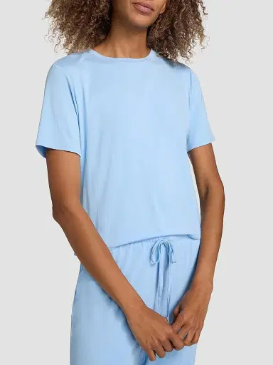 Natori Women's Feathers Essentials Solid Pajamas - Blue - Size XL | Thumbnail 6