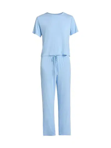 Natori Women's Feathers Essentials Solid Pajamas - Blue - Size XL | Thumbnail 1