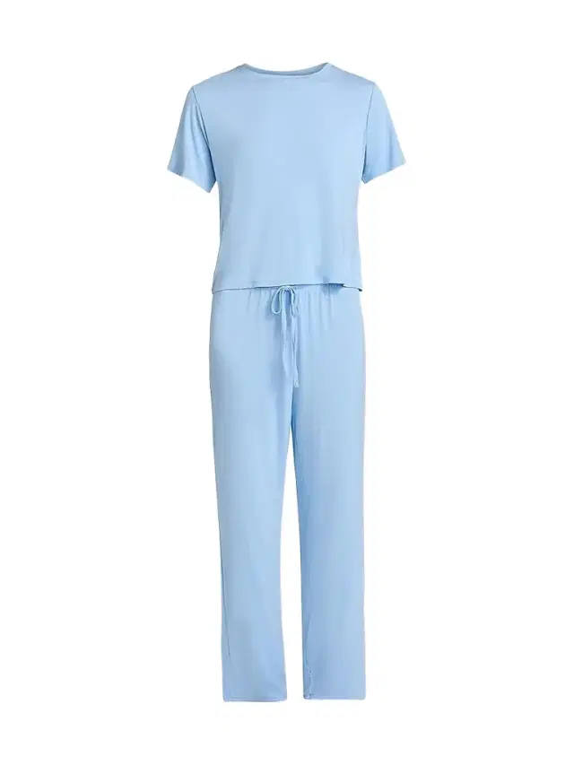 Natori Women's Feathers Essentials Solid Pajamas - Blue
