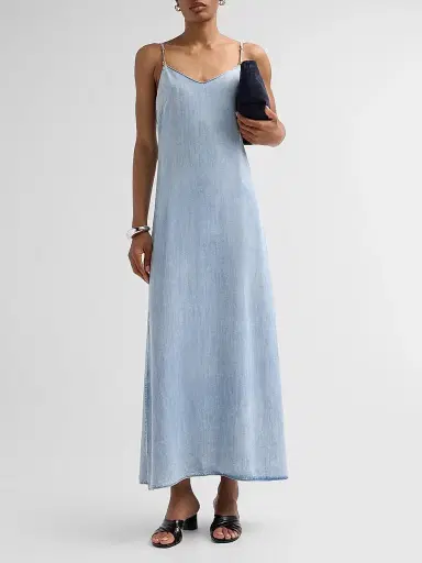 Generation Love Women's Marcella Denim Maxi Dress - Light Blue - Size Large | Thumbnail 2 Generation Love Women's Marcella Denim Maxi Dress - Light Blue - Size Large | Thumbnail 2
