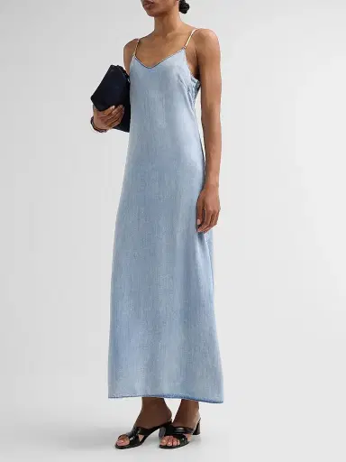 Generation Love Women's Marcella Denim Maxi Dress - Light Blue - Size Large | Thumbnail 4 Generation Love Women's Marcella Denim Maxi Dress - Light Blue - Size Large | Thumbnail 4