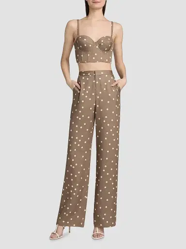 L'Agence Women's Sonya Polka Dot Bralette - Cardamom Ecru Polka Dot - Size Large | Thumbnail 2 L'Agence Women's Sonya Polka Dot Bralette - Cardamom Ecru Polka Dot - Size Large | Thumbnail 2